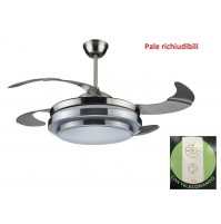 Ventilatore da soffitto 4 pale a scomparsa DCG VECRD47TL luce telecomando 